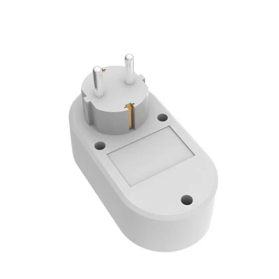Αντάπτορας σούκο με 2 USB (Type-C + Type-A) λευκός με προστασία επαφών