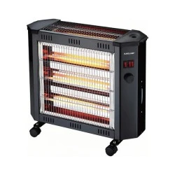 Θερμάστρα χαλαζία 2400W σε μαύρο χρώμα  με ανεμιστήρα , υγραντήρα & θερμοστάτη με 3 ταχύτητες