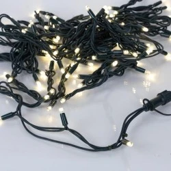 100 led λαμπάκια σε σειρά θερμό φως 2350Κ 5mm με καπάκια 3 επεκτάσεις ΄έως 25 σετ πράσινο καουτσο΄΄ύκ καλώδιο IP67