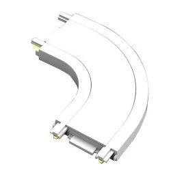 Σύνδεσμος μαγνητικής ράγας 40V ultra slim σε καμπύλη λευκό χρώμα IP20