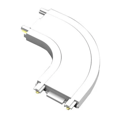 Σύνδεσμος μαγνητικής ράγας 40V ultra slim σε καμπύλη λευκό χρώμα IP20