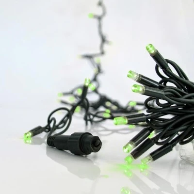 100 LED 5mm σε σειρά με Κάλυμμα, 230V, Πράσινο, IP65, 3 Επεκτάσεις 
