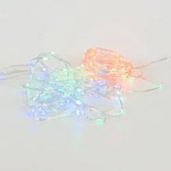 100 smart mini led  RGB με τροφοδοσία usb διαχειριστή προγράμματος με εφαρμογή, με τηλεχειριστήριο & διάφανο καλώδιο πλακέ & προέκταση παροχής 2m IP20