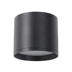 Σποτ επίτοιχο LED αλουμίνιου σε μαύρο χρώμα 10W με δυνατότητα επιλογής απόχρωσης φωτός 3CCT d100xh86cm