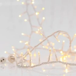 800 led λαμπάκια σε πυκνή σειρά με 4 επεκτάσεις έως 2 σετ, διάφανο καλώδιο σε θερμό χρώμα φωτ΄΄ός με προέκταση παροχής 3m IP44