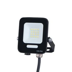 Προβολέας led smd 10W μαύρο χρώμα σε ενδιάμεσο φως 4000K 1200lm plus στεγανός IP66 160-265V