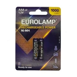Επαναφορτιζόμενη μπαταρία Ni-MH 1.2 V ΑΑΑ HR03 1000mAh συσκευασία 2 τεμαχίων