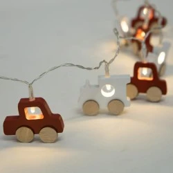 Γιρλάντα με 10 led σε θερμό φως και διακοσμητικά ξύλινα αμάξια τροφοδοσία με μπαταρίες 3ΧΑΑ χρονοδιακόπτη και διάφανο pvc καλώδιο IP20 Γιρλάντα με 10 led σε θερμό φως και διακοσμητικά ξύλινα αμάξια τροφοδοσία με μπαταρίες 3ΧΑΑ χρονοδιακόπτη και διάφανο pvc καλώδιο IP20