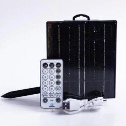Σόλαρ πάνελ 31v/2.5w με αισθητήρα φωτός 3.7v 1800mah*2, 12 προγράμματα & timer, μνήμη & dimmer, remote control, IP44