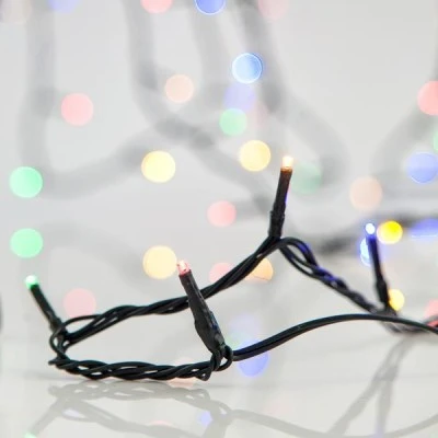 280 led λαμπάκια σε σειρά χρωματιστό φως με 8 προγράμματα, 2 επεκτάσεις έως 5 σετ & πράσινο pvc καλώδιο IP44 χωρίς μετασχηματιστή xωρίς προέκταση παροχής 