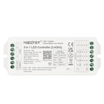 Ασύρματο RF controller RGB+CCT 20A 12-48VDC για led ταινίες έως 960W IP20