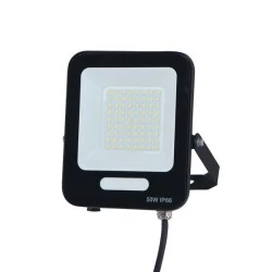 Προβολέας led smd 50w 4000k ενδιάμεσο φως 6000lm plus μαύρο χρώμα στεγανός IP66 