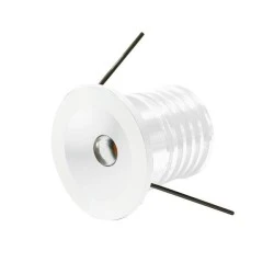 LED φωτιστικό χωνευτό 12V Φ30 1w 6500Κ ψυχρό φως σε λευκό χρώμα