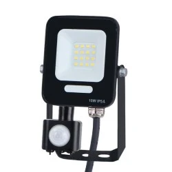 Προβολέας led 10w smd με περιστρεφόμενο ανιχνευτή κίνησης 4000Κ plus ενδιάμεσο φως μαύρο χρώμα IP54