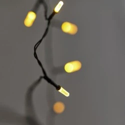80 led λαμπάκια θερμό φως με ακρυλική επέκταση ηλιακό συλλέκτη και αισθητήρα φωτός 8 προγραμμάτων σε πράσινο pvc καλώδιο IP44