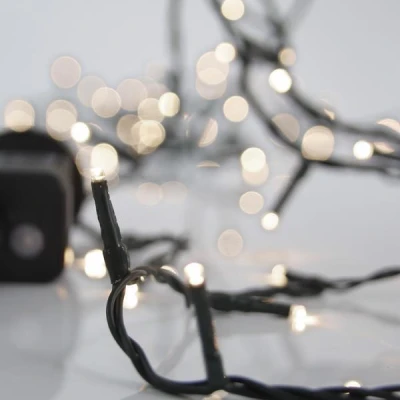 400 led λαμπάκια σε σειρά απαλό λευκό με 8 προγράμματα & μνήμη, μετασχηματιστή 31v ,πράσινο pvc καλώδιο IP44 400 led λαμπάκια σε σειρά απαλό λευκό με 8 προγράμματα & μνήμη, μετασχηματιστή 31v ,πράσινο pvc καλώδιο IP44