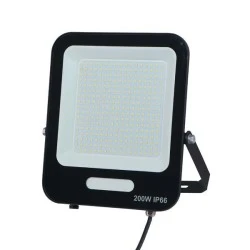 Προβολέας led smd 200W με ενδιάμεσο φως 4000Κ 24000lm μαύρο χρώμα στεγανός IP66 plus