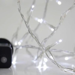 240 LED διακοσμητικά λαμπάκια 3mm με μετασχηματιστή 31V και 8 προγράμματα, διάφανο καλώδιο PVC, λευκό φως ανά 5cm, προέκταση παροχής 3m IP44 240 LED διακοσμητικά λαμπάκια 3mm με μετασχηματιστή 31V και 8 προγράμματα, διάφανο καλώδιο PVC, λευκό φως ανά 5cm, προέκταση παροχής 3m IP44