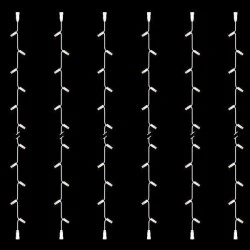 30led λαμπάκια DIY σε σειρά θερμό λευκό φως σετ 6τμχ με δυο επεκτάσεις &  λευκό καλώδιο καουτσούκ IP65