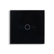 Smart Wi-Fi Γυάλινο πάνελ διακόπτη dimmer (ροοστάτης) αφής σε μαύρο χρώμα για έλεγχο φωτισμού μέσω smartphone 85x85x10mm wifi & zigbee