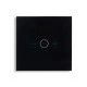 Smart Wi-Fi Γυάλινο πάνελ διακόπτη dimmer (ροοστάτης) αφής σε μαύρο χρώμα για έλεγχο φωτισμού μέσω smartphone 85x85x10mm wifi & zigbee