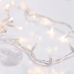 300 flash led λαμπάκια σε σειρά θερμό λευκό με 4 επεκτάσεις έως 3 σετ, 31v μετασχηματιστή & διάφανο pvc καλώδιο IP44 300 flash led λαμπάκια σε σειρά θερμό λευκό με 4 επεκτάσεις έως 3 σετ, 31v μετασχηματιστή & διάφανο pvc καλώδιο IP44