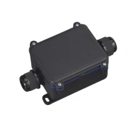Κουτί Διακλάδωσης IP68 με 2 Στυπιοθλίπτες (1 Είσοδος – 1 Έξοδος) Φ11 16A Μαύρο Αδιάβροχο