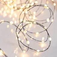 320 μεγάλα γαλακτερά mini led ρεύματος σταθερά με πράσινο χάλκινο καλώδιο θερμό λευκό χρώμα φωτός & προέκταση παροχής 3m IP44