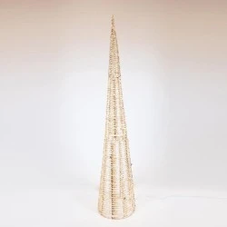 Κώνος φωτιζόμενος ιριδίζων με μήκος 210cm 2400 led λαμπάκια σε θερμό χρώμα φωτός & ασημί χάλκινο καλώδιο προέκταση παροχής 5m IP44