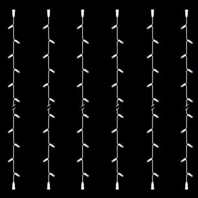 20 led λαμπάκια  DIY σε σειρά λευκό φως 6τμχ με 2 επεκτάσεις & λευκό καουτσούκ καλώδιο IP65