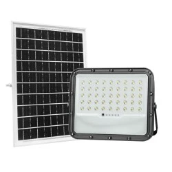 Ηλιακός Προβολέας LED SMD 100W 3CCT IP66 Μαύρος με Μπαταρία και Τηλεχειριστήριο PLUS Ηλιακός Προβολέας LED SMD 100W 3CCT IP66 Μαύρος με Μπαταρία και Τηλεχειριστήριο PLUS