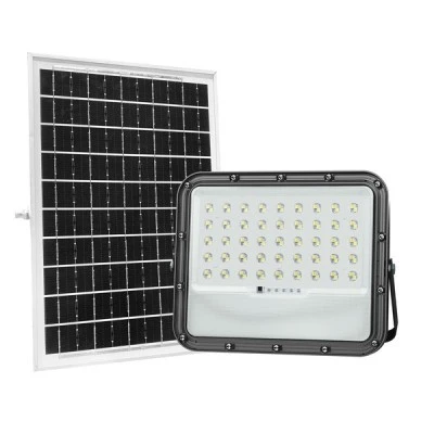 Ηλιακός Προβολέας LED SMD 100W 3CCT IP66 Μαύρος με Μπαταρία και Τηλεχειριστήριο PLUS