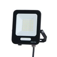 Προβολέας led smd 30W ψυχρό φως 6500K plus 3600lm 160-265V με γωνία δέσμης 120° μαύρος IP66 στεγανός