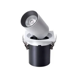 LED σποτ χωνευτό με κινητή βάση 12W Φ110 3000Κ θερμό φως σε λευκό χρώμα LED σποτ χωνευτό με κινητή βάση 12W Φ110 3000Κ θερμό φως σε λευκό χρώμα