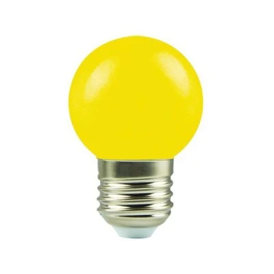 Λάμπα led σφαιρική G45 1,8W Ε27 κίτρινη 175-265V με γωνία δέσμης 360° 