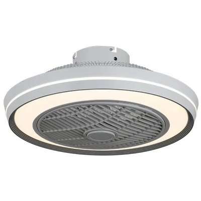Ανεμιστήρας πλαφονιέρα οροφής 20W Φ51cm λευκό χρώμα με πλέγμα φωτισμό RGB 60W με τηλεχειριστήριο & χρονοδιακόπτη