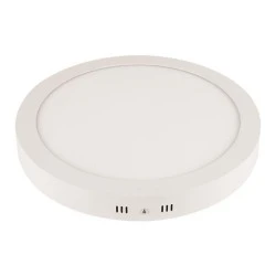 Φωτιστικό εξωτερικό LED SLIM PANEL Φ120mm 6W θερμό χρώμα φωτός 3000k 540lm σε λευκό χρώμα 