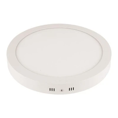 Φωτιστικό εξωτερικό LED SLIM PANEL Φ120mm 6W θερμό χρώμα φωτός 3000k 540lm σε λευκό χρώμα 