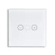 Smart Wi-Fi Γυάλινο πάνελ διακόπτη dimmer (ροοστάτης) αφής σε άσπρο χρώμα για έλεγχο φωτισμού μέσω smartphone 85x85x10mm wifi & zigbee
