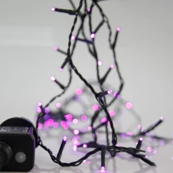 240 LED λαμπάκια 3mm σε σειρά με μωβ φως, 8 προγράμματα & μνήμη, 31V μετασχηματιστή, πράσινο PVC καλώδιο, IP44 με παροχή 3m 240 LED λαμπάκια 3mm σε σειρά με μωβ φως, 8 προγράμματα & μνήμη, 31V μετασχηματιστή, πράσινο PVC καλώδιο, IP44 με παροχή 3m