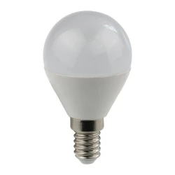 Λάμπα led G45 σφαιρική 4.9W E14 θερμό φως 3000k 470lm 175-250V με γωνία δέσμης 300°
