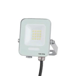 Προβολέας led smd 10W 160-265V λευκό χρώμα με ενδιάμεσο φως 4000K 1200lm plus στεγανός IP66