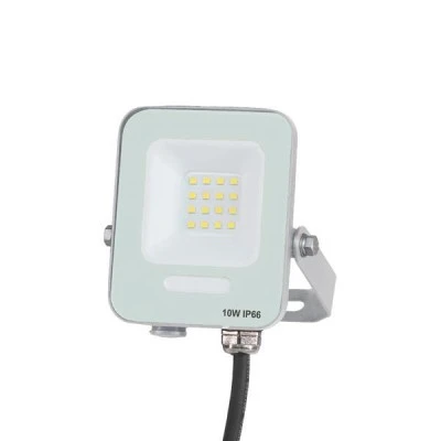 Προβολέας led smd 10W 160-265V λευκό χρώμα με ενδιάμεσο φως 4000K 1200lm plus στεγανός IP66