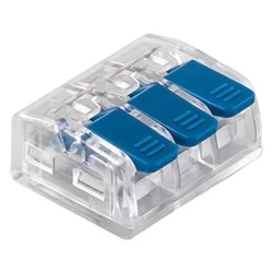 Κλέμμα πλαστική sl-412 3 θέσεων με υποδοχή 0,20-4mm 32Α 400V σε μπλε χρώμα