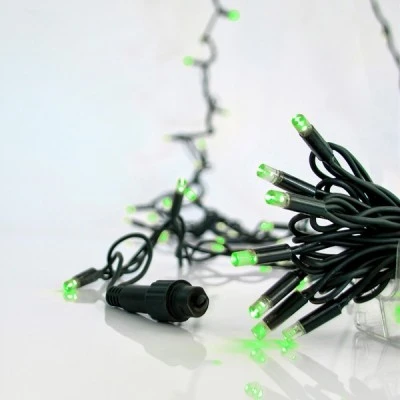 100 led σε σειρά λαμπάκια σε πράσινο με 2 επεκτάσεις έως 9 σετ & πράσινο καουτσο΄ύκ καλώδιο, χωρίς μετασχηματιστή, χωρίς προέκταση παροχής IP65