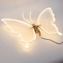 Πεταλούδα φωτιζόμενη 80cm με κίνηση φτερών & 120 led/m σε θερμό λευκό φως με 24v μετασχηματιστή & προέκταση 3m IP44