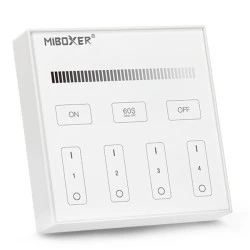 Ασύρματο χειριστήριο τοίχου RF dimmer MiBoxer τετράγωνο 4 καναλιών για μονόχρωμες ταινίες led miboXer