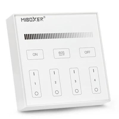 Ασύρματο χειριστήριο τοίχου RF dimmer MiBoxer τετράγωνο 4 καναλιών για μονόχρωμες ταινίες led miboXer