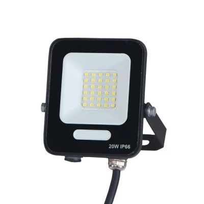 Προβολέας led smd 20W 160-265V σε θερμό φως 3000K plus 2400lm μαύρος στεγανός IP66