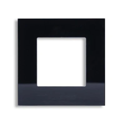 Γυάλινο πάνελ smart wifi πρίζας μαύρο 85x85x10mm συνδυάζεται με τις πρίζες 152-60666 & 152-60676